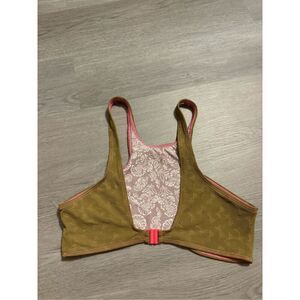 Free People Beach NWOT Pamela Textured Front Clasp Swim Bikini Top Sz Medium